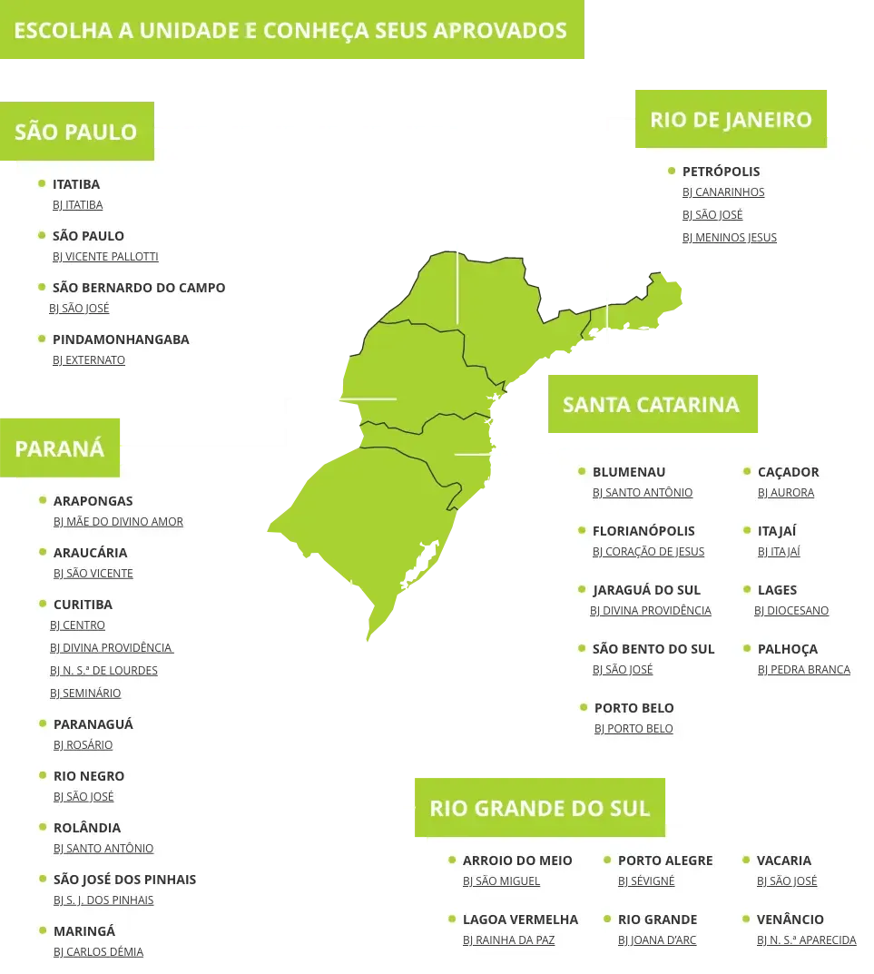 Imagem do mapa dos feras aprovados no Bom Jesus