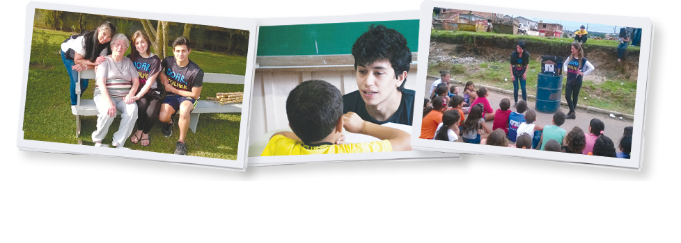 Imagem de pessoas sendo voluntários em ações promovidas pela FAE