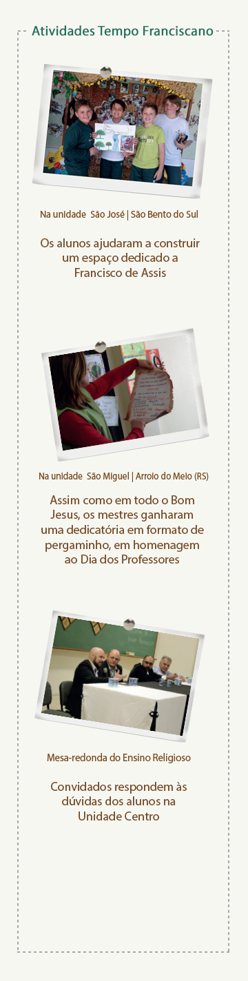 Alunos destaques do Bom Jesus