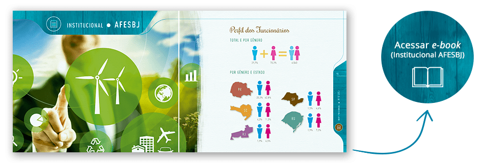 Imagem simulando um botão para realizar o download parcial do Relatório de Sustentabilidade 2015